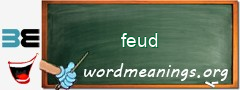 WordMeaning blackboard for feud